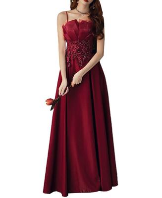 YUANYUAN Camisolă de Seară pentru Mireasă Banchet Spectacol Cor Gazdă Recital Concert Nuntă Absolvire Rochie Maxi Subțiere Elegantă pentru și