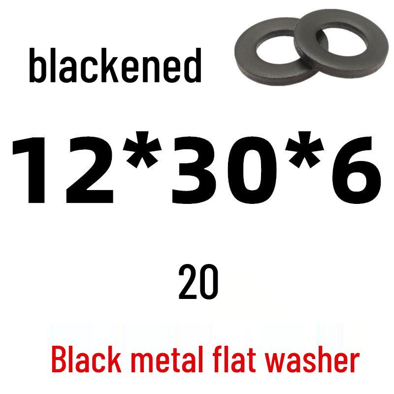 Thickened Black Iron Flat Washer for Screws, Non-standard Round Design
