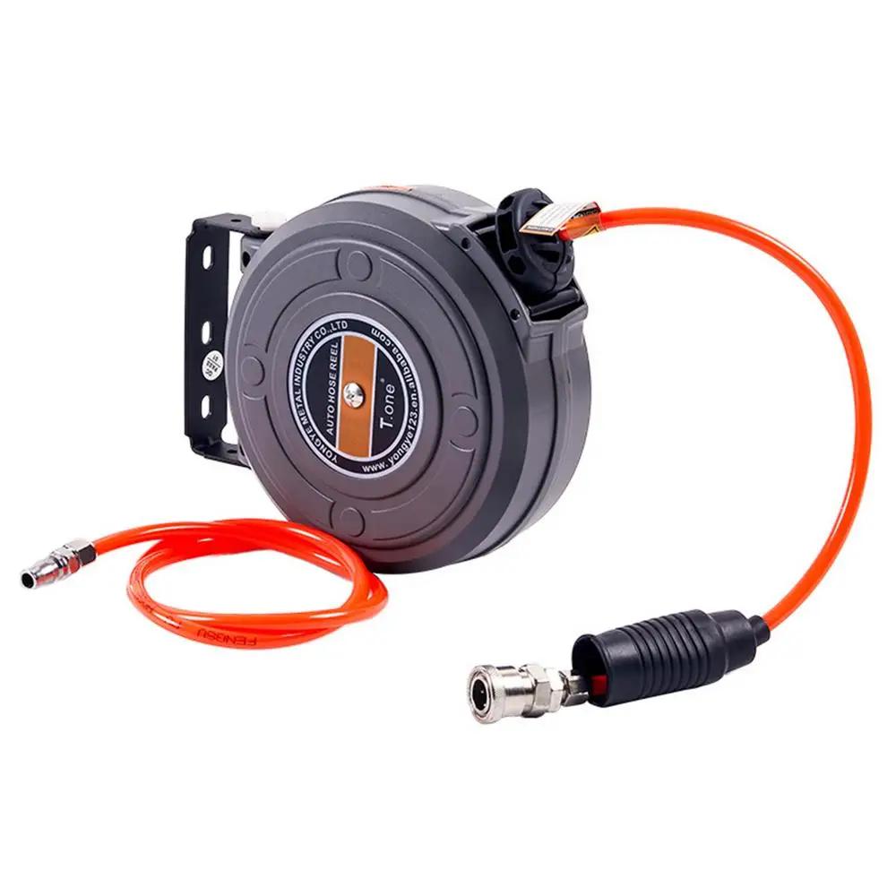 Compressor Hose Reel Retractable 6m Automatic Rewind Tool Commercial Reel With Swivel Bracket Quick Coupler Air Compressor