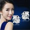 Exquisite Ladies Dolphin's Love Rhinestone Ear Stud Earrings With Timeless Design