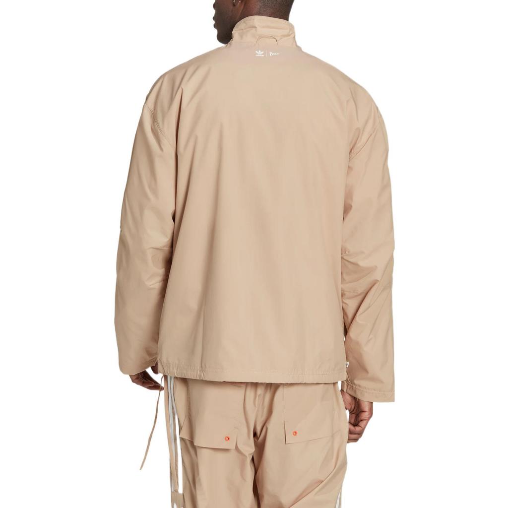 Adidas Originals Trefoil Parley Tt Solid Stripe Print Logo Zip-Up Collar Jacket Men Jacket Light-Brown HL9397