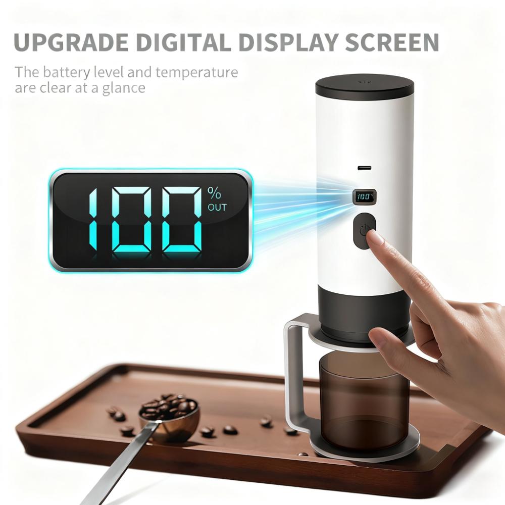 Wireless Portable Coffee Machine For Camping &Car Digital Display Portable Coffee Maker 3 In 1 Coffee Portable Espresso Maker
