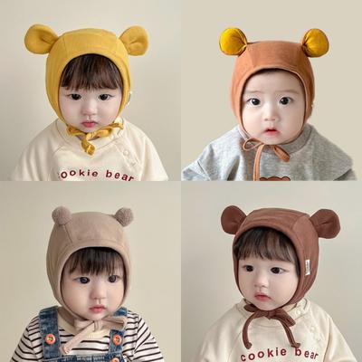 Kawai Bear Rabbit Ear Baby Knitted Cap Cartoon Ear Ear Protection Cap New Winter Baby Earmuffs