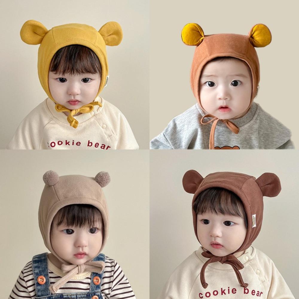 Kawai Bear Rabbit Ear Baby Knitted Cap Warm Ear Protection Cap New Winter Baby Earmuffs