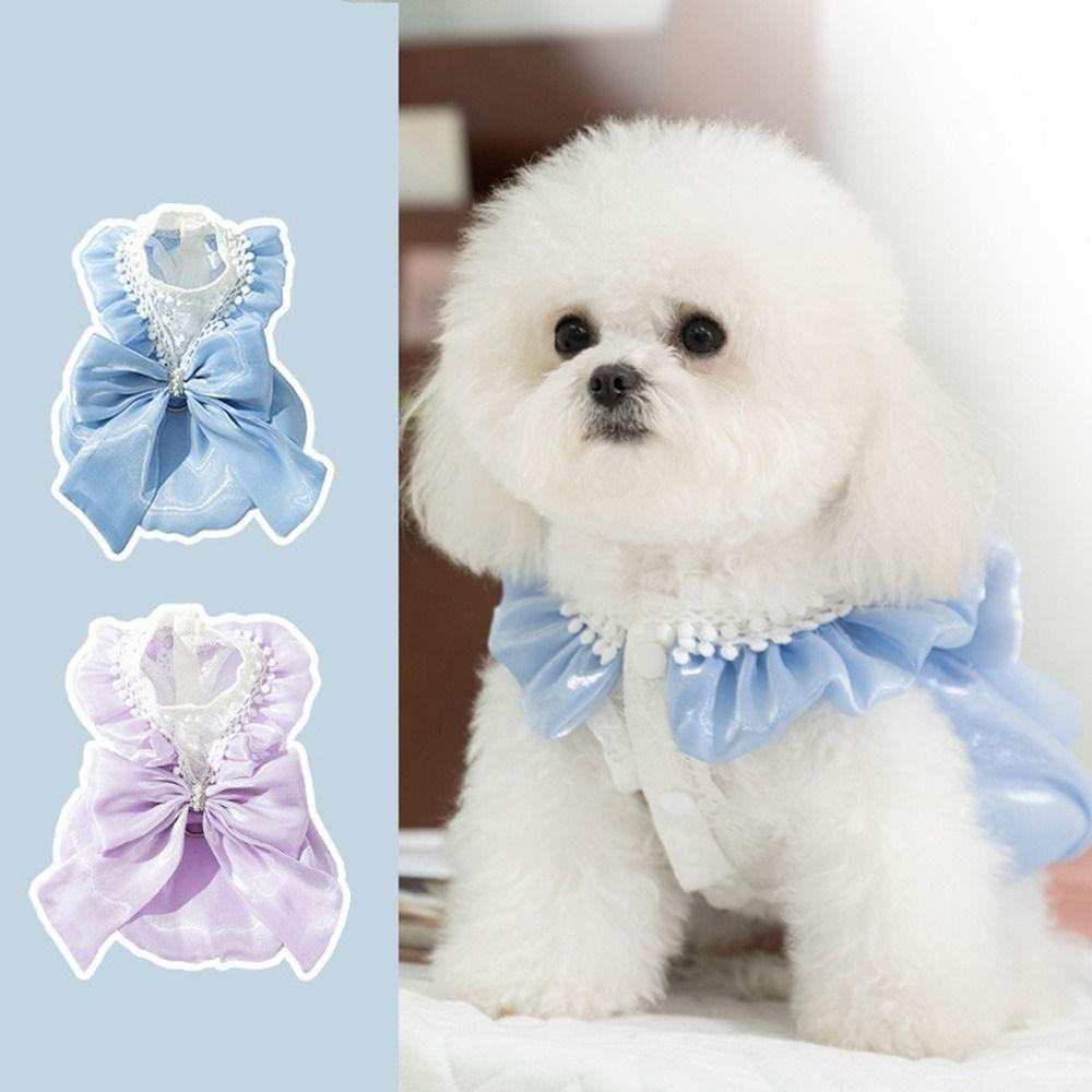 Adorable Puppy Princess Skirt Comfortable Dog Bow Princess Skirt Luxury Cat Skirt  Party