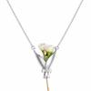 Elegantes Trendiges Bouquet-Verpackung Halskette Ohrringe Ringe Schlüsselbein Kann Eingesteckt Werden Blumen Schmuck Weibliche Schlüsselbein Kette Zubehör