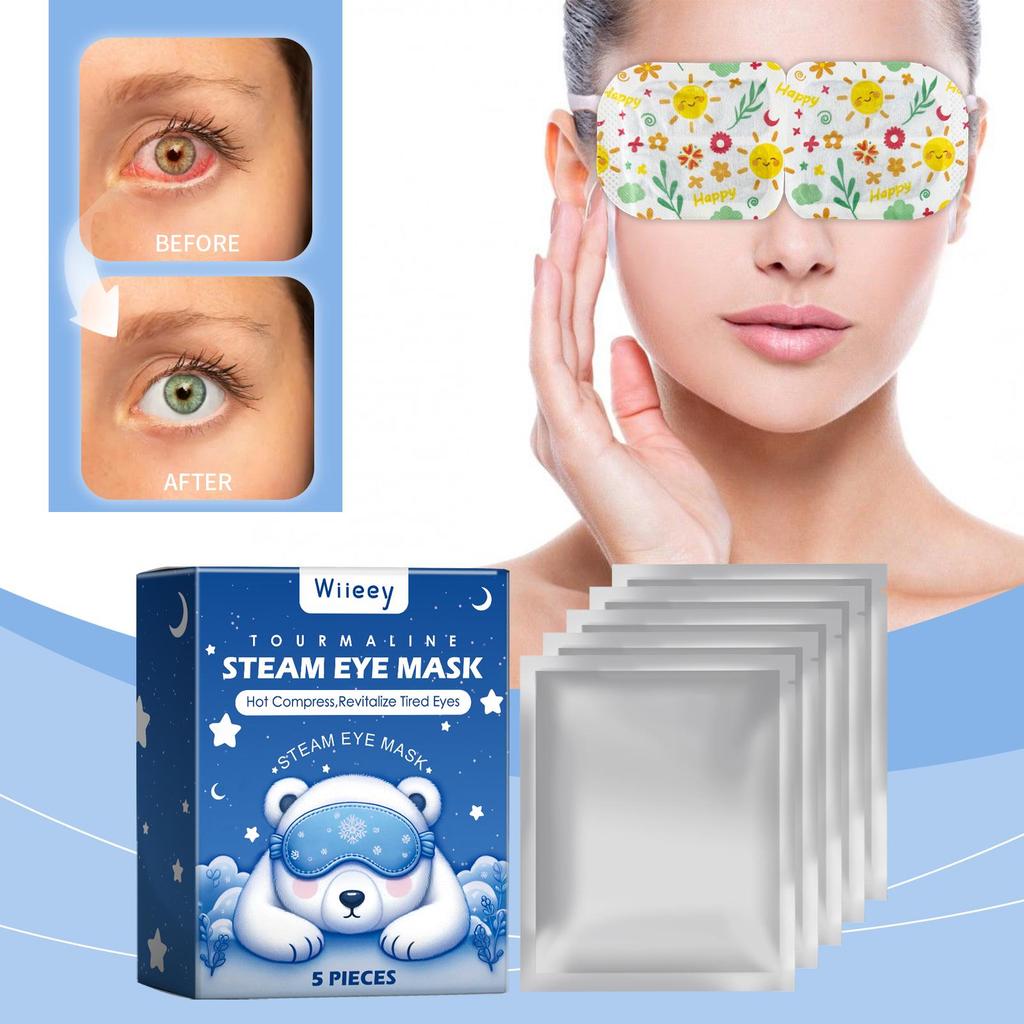 WIIEEY Sleep Steam Eye Mask Gentle Hot Compress Relieves Eyestrain Enhances Sleep QualityDaily Use