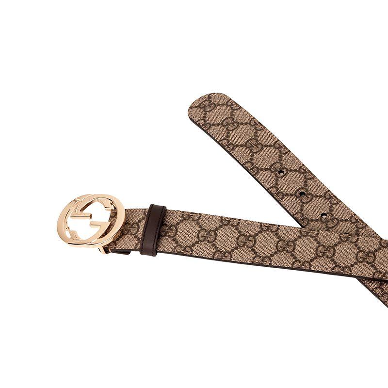 Gucci Interlocking G Leather Belts Women's 370543-KGDHG-9643