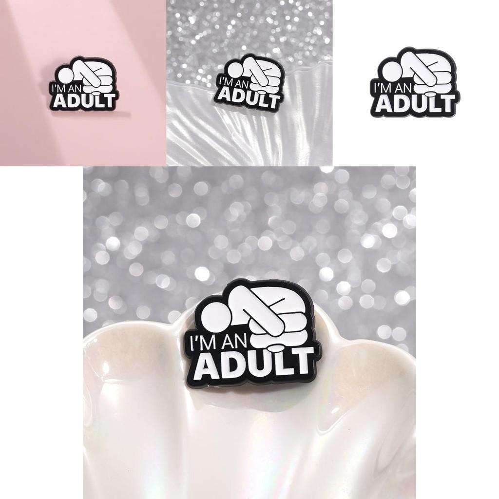 Functional Stylish And Cartoon Character Pin With Unique English Phrase For Wear Everyday