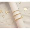 18K Gold Stainless Steel Layered Bead Bracelet Set