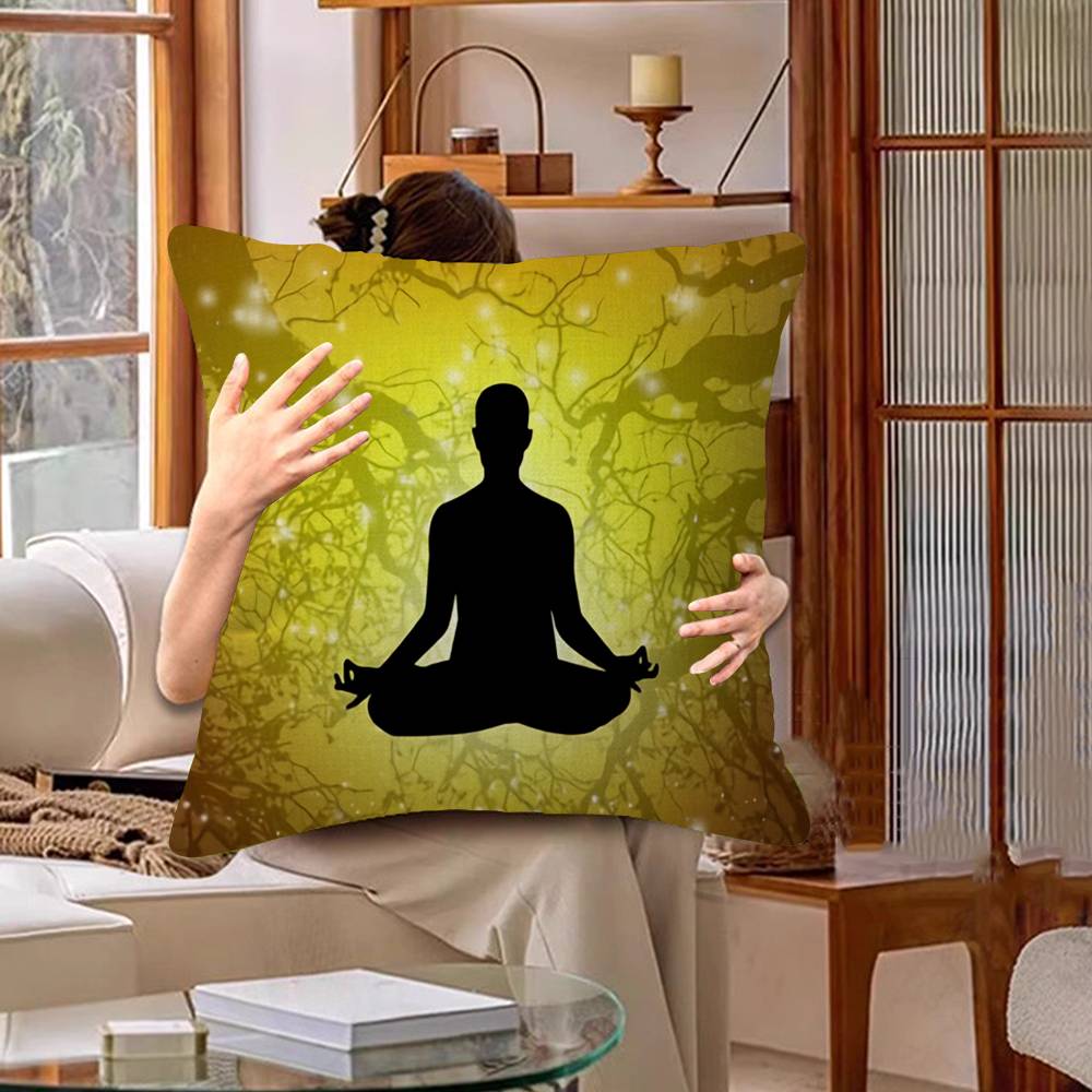 Meditation Seven Chakra Pillow Gift Home Office Decoration Bedroom Sofa Car Cushion Cover Case 45X45