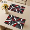 2/4/6pcs Elegant Vintage Placemats Suitable for 2/4/6 Settings - Heat-Resistant Table Protectors, Square Tableware Pads, & Machine Washable Placemats