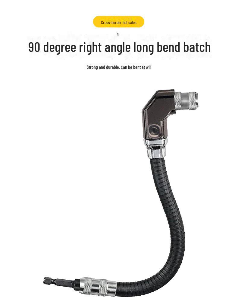 Adjustable 90-Degree Right Angle Electric Drill with Three-Jaw Chuck for Narrow Space Drilling