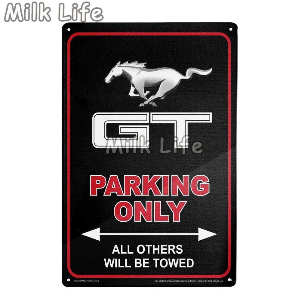 Mustang GT 500 Parking Only Blechschild für Zuhause, Zimmer, Schlafzimmer, Restaurant, Garage, Kneipe, Club, Bar, Wandkunst