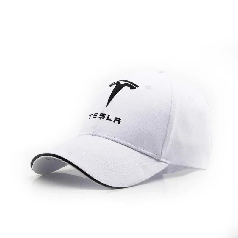 

Автомобільна наклейка 2025 Нова Tesla Чотири сезони Повсякденна для Tesla Бейсболки Вишивка Чоловіки Жінки Перегони Snapback Сонцезахисний капелюх На відкритому повітрі Спорт