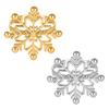 1/2/6Pcs Golden Metal Napkin Ring Faux Pearl Decor Snowflake Design Winter-themed Napkin Holders Weddings Parties Table Decor