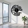 Retro Kitchen Wall Decor Metal Clock Heart of The Family Modern Farmhouse