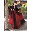 Chinese Song Dynasty Style Hanfu Black And Red Hero Handsome Hanfu Set For Men And Women