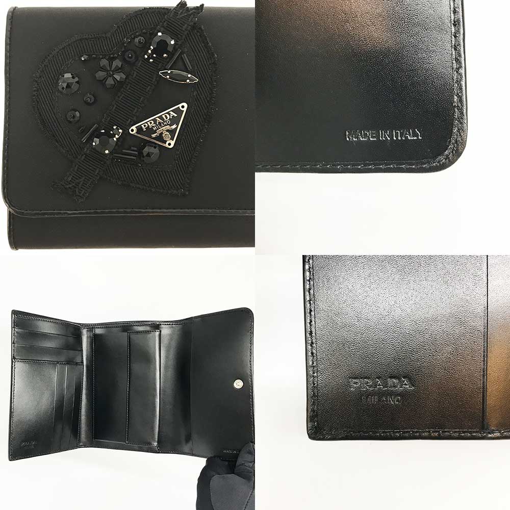 Used PRADABifold Wallet Nylon Women