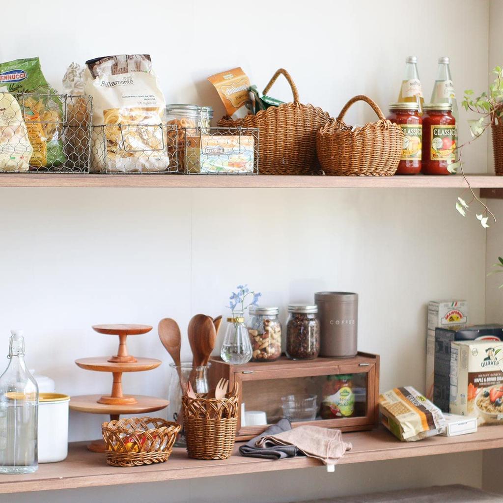 Basket with a Single Small 22 X 17 X Cm Handle Height 5 Looks Like Natural Perfect for Rooms with a Natural Making It Ideal for Kitchen and Garden