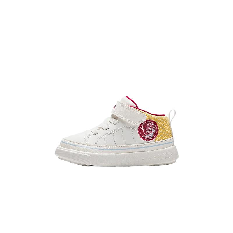 Anta Kids Synthetic Leather Comfortable Fashion Versatile Non-Slip Wear-Resistant Mid-Top Walking Shoes Baby Shoes 312510030-4