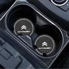 1/2pcs Car Coaster Water Cup Slot Non-Slip Mat Pad Emblem Interior Accessories For Citroen C4 C4L VTS C-ELYSEE C3-XR C1 C2 C3 C6