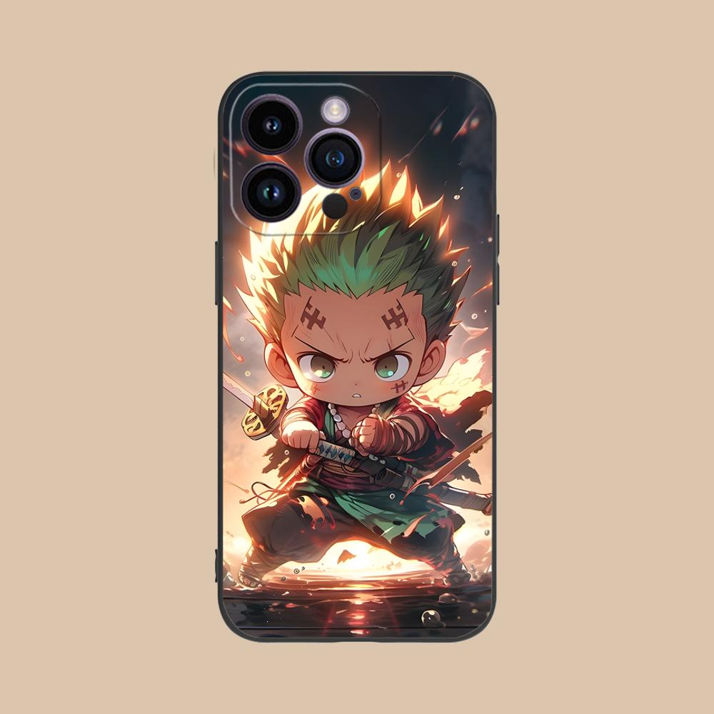 Anime Zoro Mobile Phone Case for iPhone 17 16 15 14 13 12 11 X XR XS 8 7 Pro Max Plus Mini Colour Protective Luxury Pretty