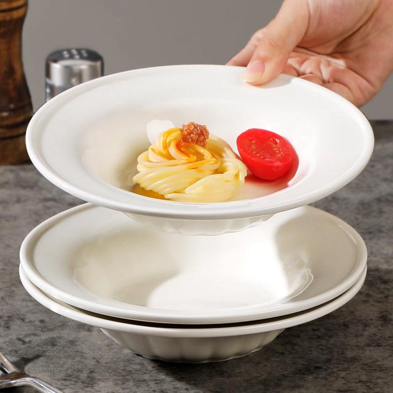 Kreative Keramik-Strohhut-Tiefe Suppen- und Pastaplatte - Kürbisstil