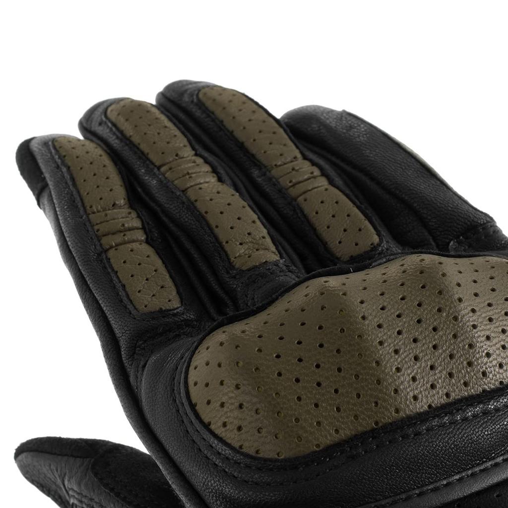 Komine Motorcycle Gloves CE Protective Leather Medium GK-2173 Gloves, Olive,