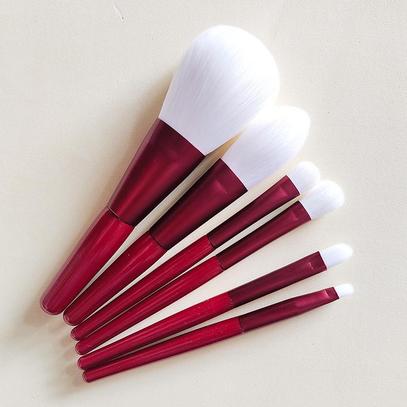 6-Piece Portable Makeup Brush Set for Beginners - Includes Blush & Eyeshadow Brushes