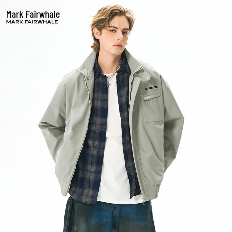 

Mark Fairwhale Men s American Retro Cleanfit Baseball Jacket M