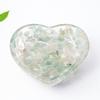 Piatto a Cuore in Resina con Riempimento di Cristallo Naturale per Arredamento Casa e Regalo