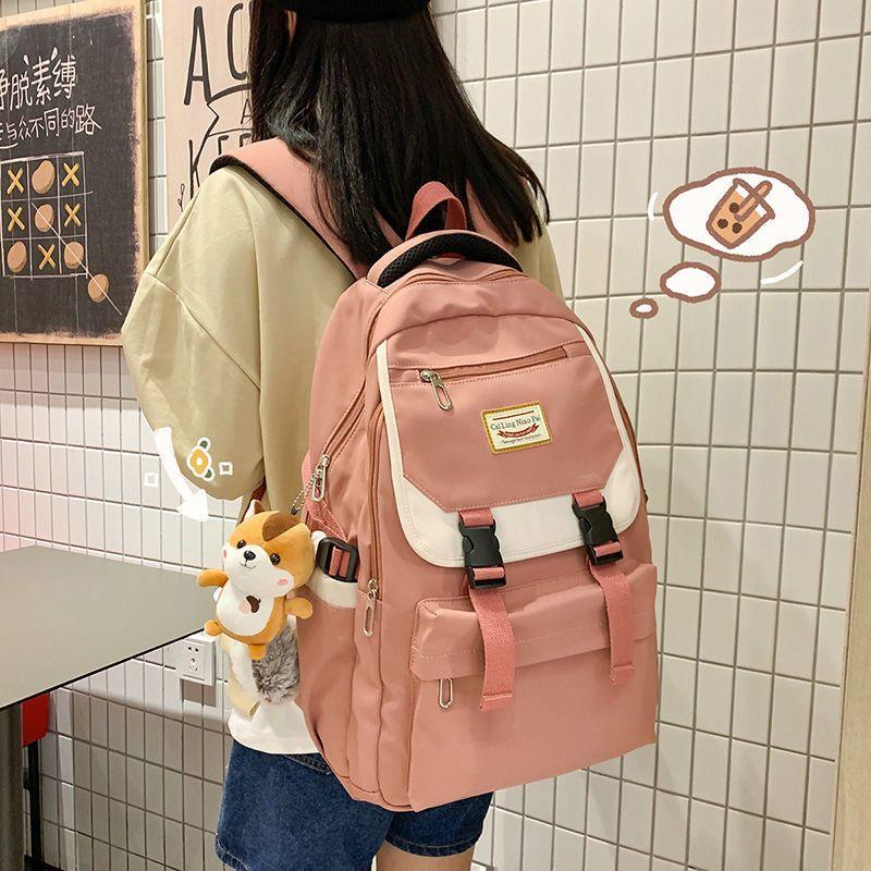 Women's Backpack School Bag, Campus High School Junior High School Student Versatile Trendy Backpack, Large Capacity School Bag, Office Computer Bag