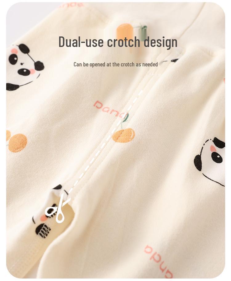 Pure Cotton Class Aa Long Johns Two-Piece Set for Infants and Toddlers - Boys and Girls Autumn/Winter Split Set