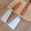 Küchengeräte Edelstahl Bratspatel mit Holzgriff Küchen Kochutensilien BBQ Schaufel Spatel Zubehör