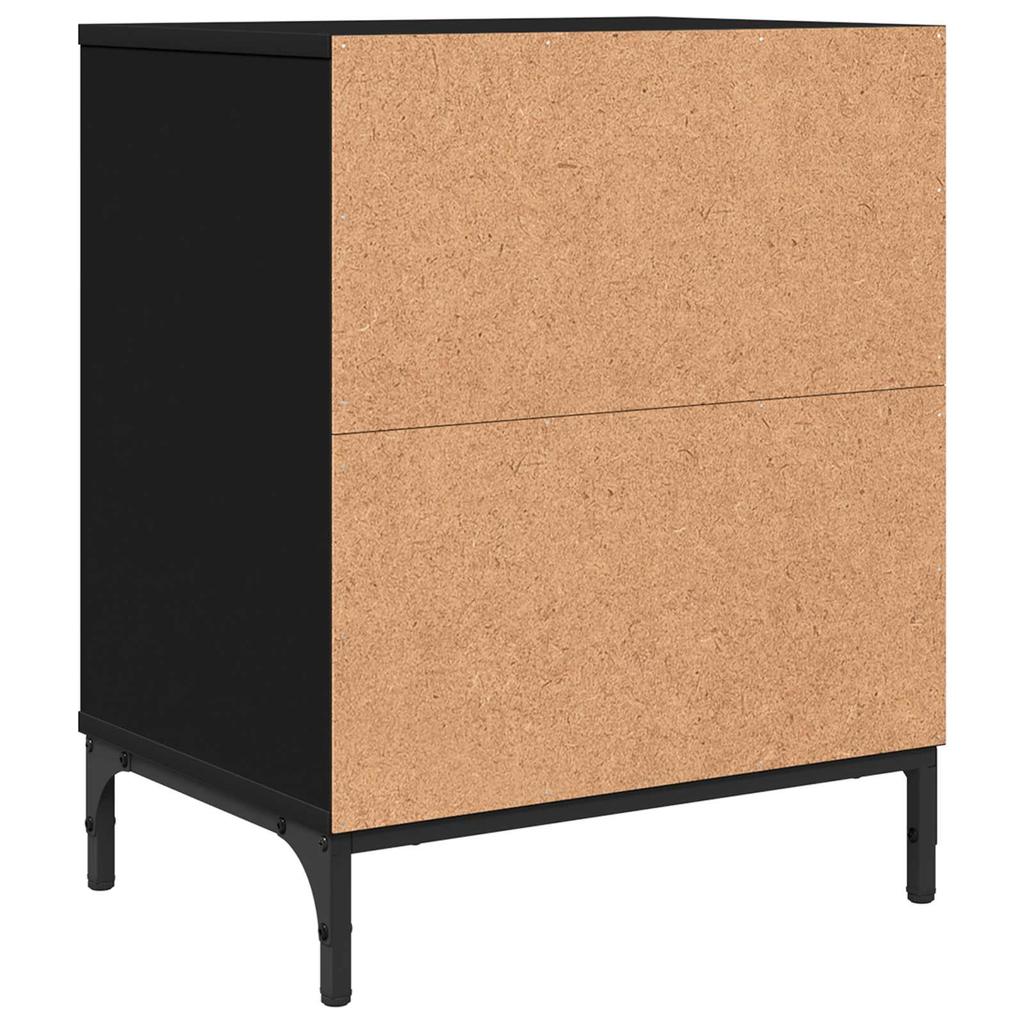 Nightstand with Drawers Black 49 x 36 x 61 cm Engineered Wood