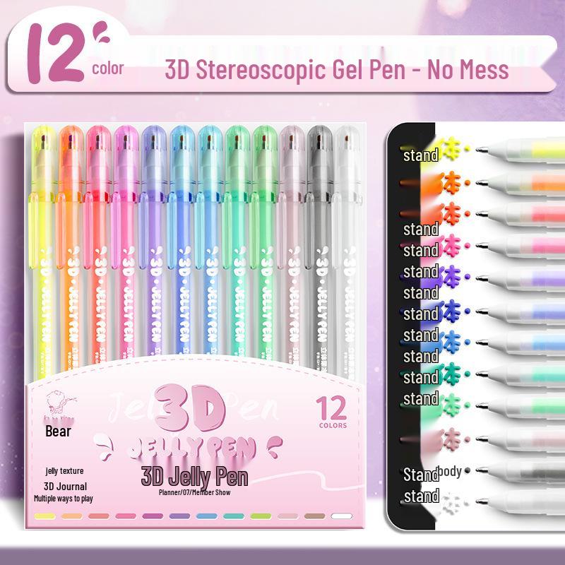 3D Jelly Pen: Colorful Doodle and Drawing Pen for Students