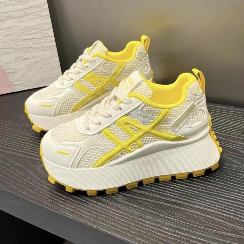 Factory direct sales mesh breathable Forrest Gump shoes women's 2025 summer new versatile thick-soled slow running casual sports shoes