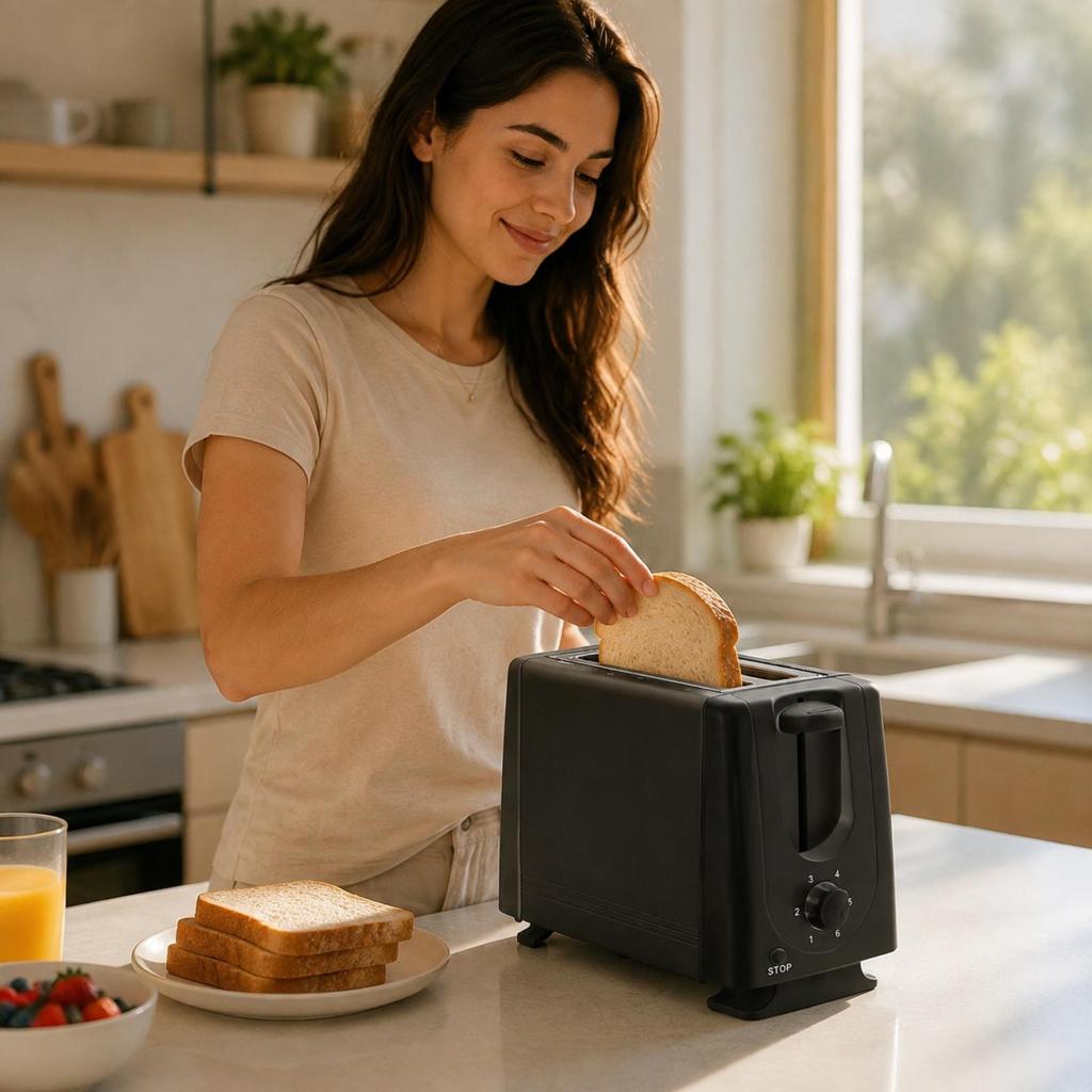 Toasts Maker with Control Shade Selector Adjustable Settings 2 Slice TwoslotSlot