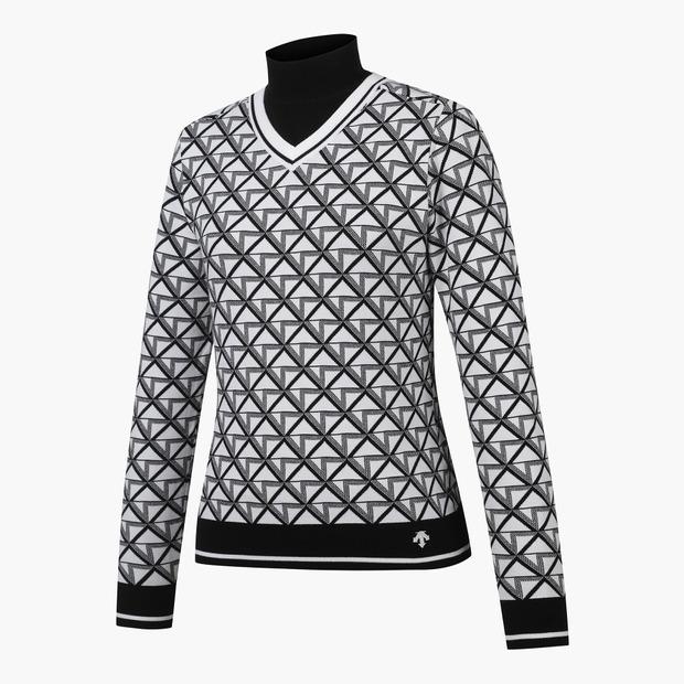 DESCENTE GOLF Women'S Layered Pullover Sweater (Dp12Wfkp11)