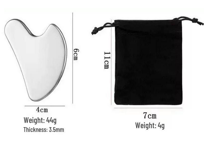 Heart-Shaped Stainless Steel Gua Sha Board for Facial Firming and Lifting Massage – Large Size, Multifunctional Fascia Tool.