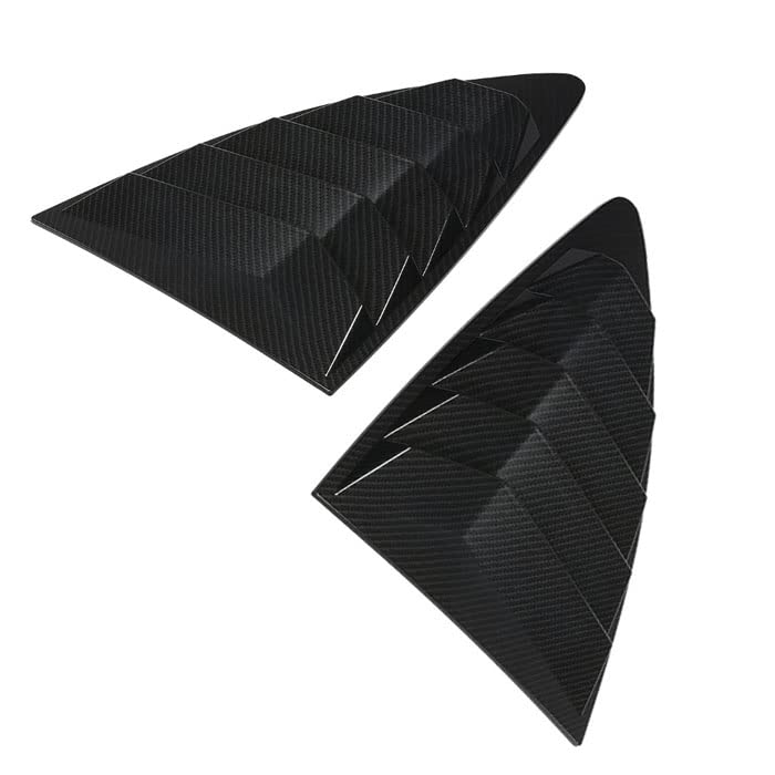 

Комплект из двух панелей ветровых жалюзи из углеродного волокна для Toyota 86 и Subaru. Эти задние боковые и задние окна идеально подходят для аэродинамического спойлера BRZ.