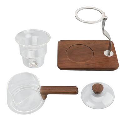 Automatic Drip Tea Pot 350ml Capacity Magnetic Easy Cleanup Convenient Glass Tea Set for Home