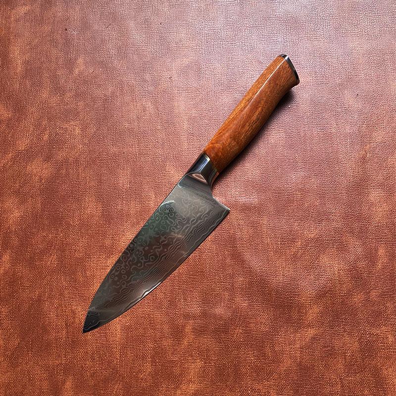 6.5 Inch Chef Knife Wood Handle 67 Layer Damascus Steel VG10 Blade Sharp Cleaver Slicing Utility BBQ Kitchen Knife Cooking Tools