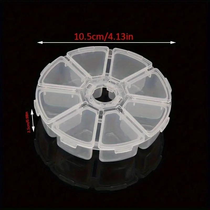 Plastic 8-Grid Storage Organizer Box for Diamond Painting Tools Jewelry Earrings Necklaces Rings Beads and Craft Supplies