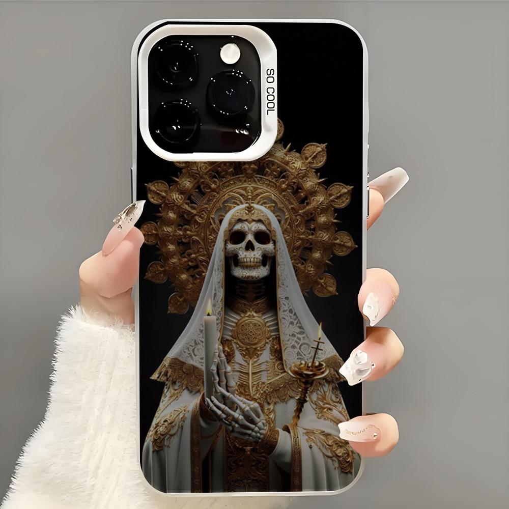 Santa Muerte Phone Case Phone Case For iPhone 14 16 15 11 12 13 Pro Max Mini Plus Shockproof Cover