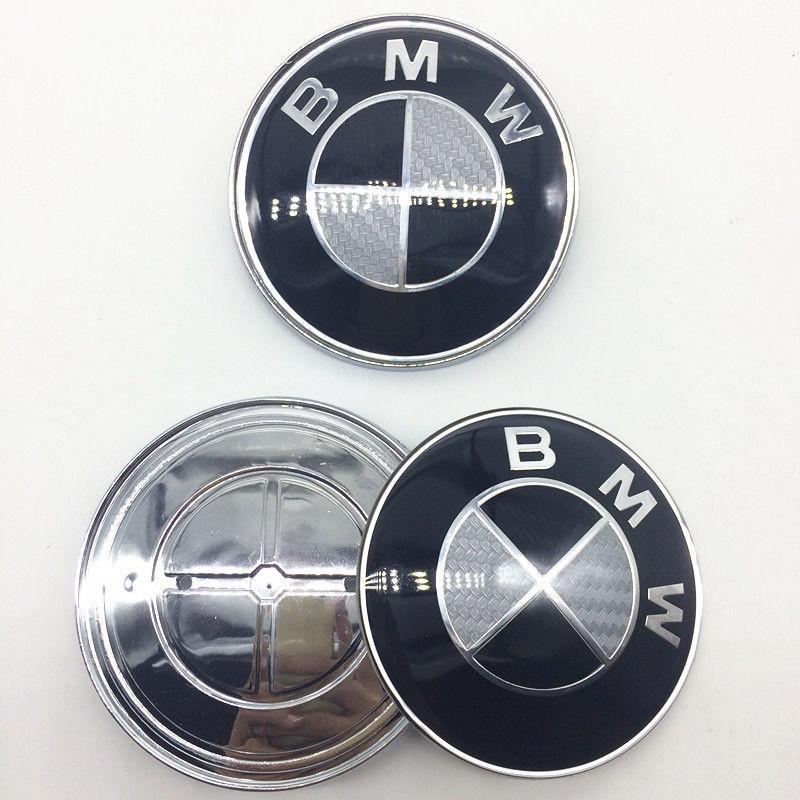 Replacement Carbon Fiber Bmw Emblem Badge 82mm Front Hood Trunk Logo For Most Bmw Models