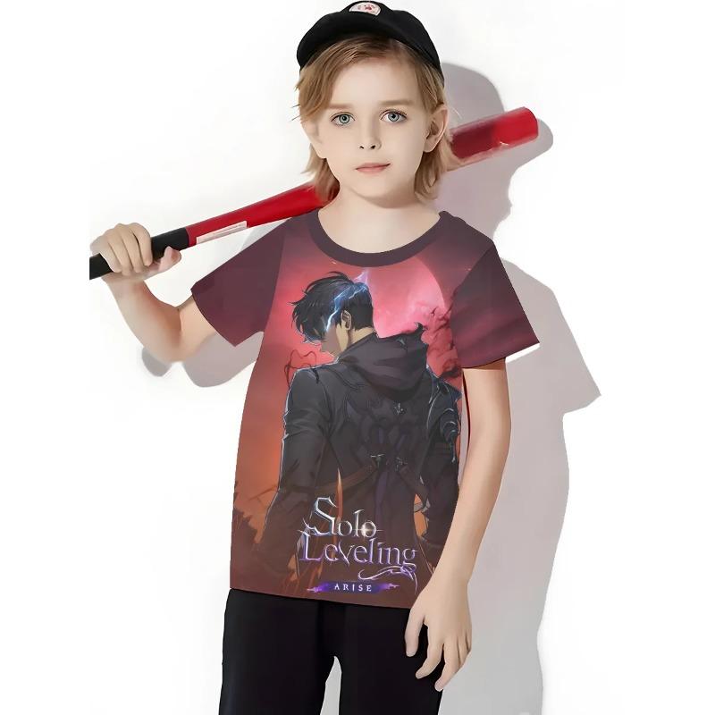 Anime Solo L-levelings 3D Print Baby Clothing 5 To 14 Years Male Outdoor Clothes for Children Boy Girl Child T-Shirt Top Shirts