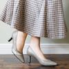 Himiko (Himiko) Switch Design Pointed Toe Pumps / 633301 Gray 240