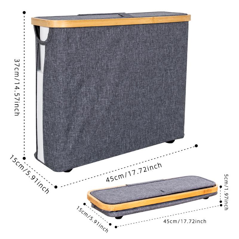 Wood Frame Toilet Paper Holder On The Floor-Large Capacity Organizer For Bathroom Waterproof Toilet Paper Holder With Lid